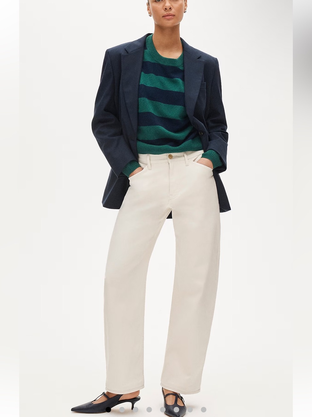 NWT J. Crew Zoe Barrel Pant in Chino in Cream - size 26